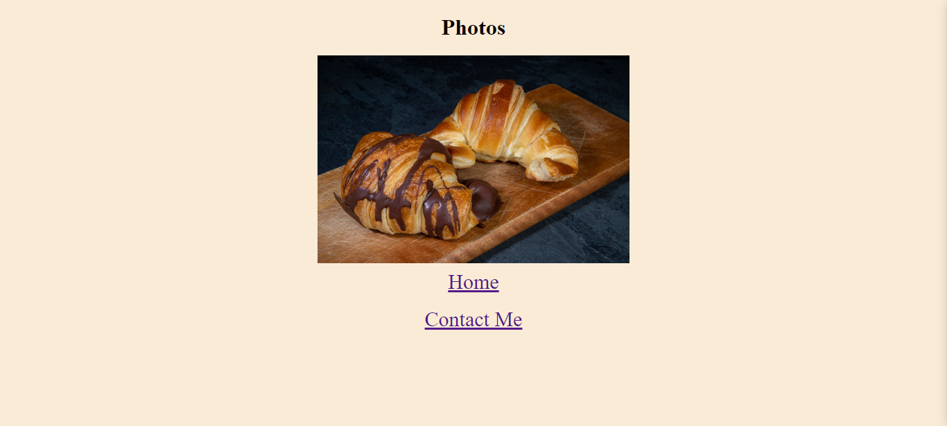 screenshot of croissant page